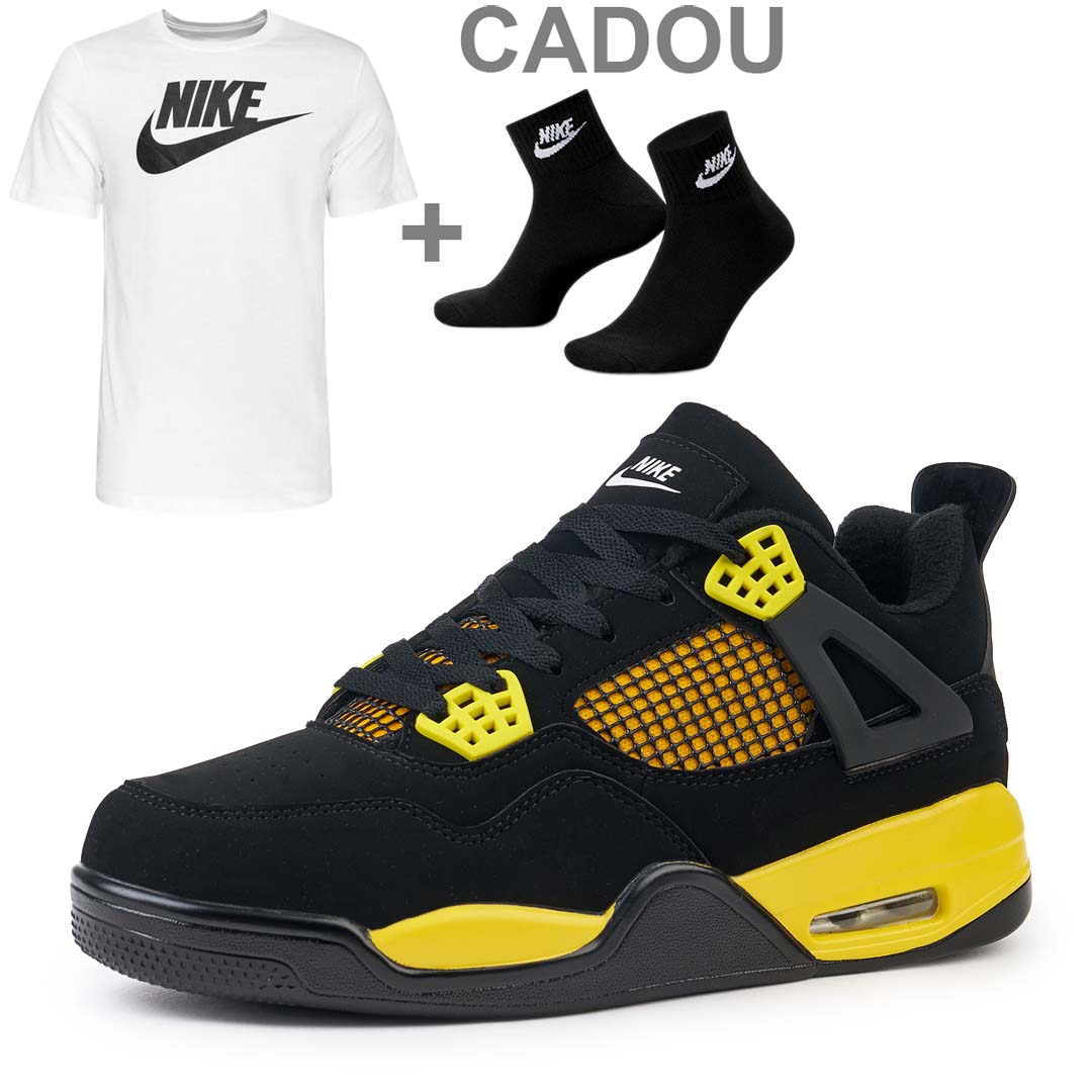 Ghete Imblanite AJ, Black/Yellow